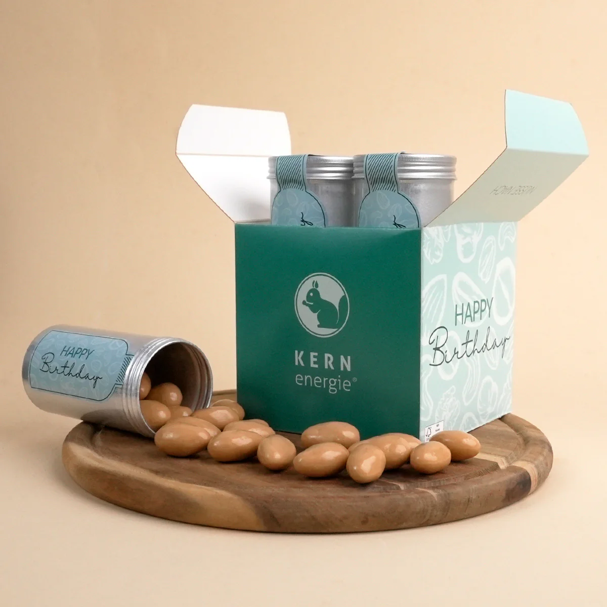 Geschenkset Happy Birthday - 4 Nuss- und Schoko-Mischungen - Image 4