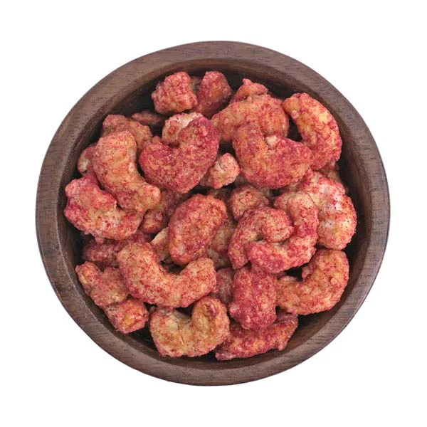 Sweet Berry Cashews – gebrannte Cashews mit Himbeerstaub